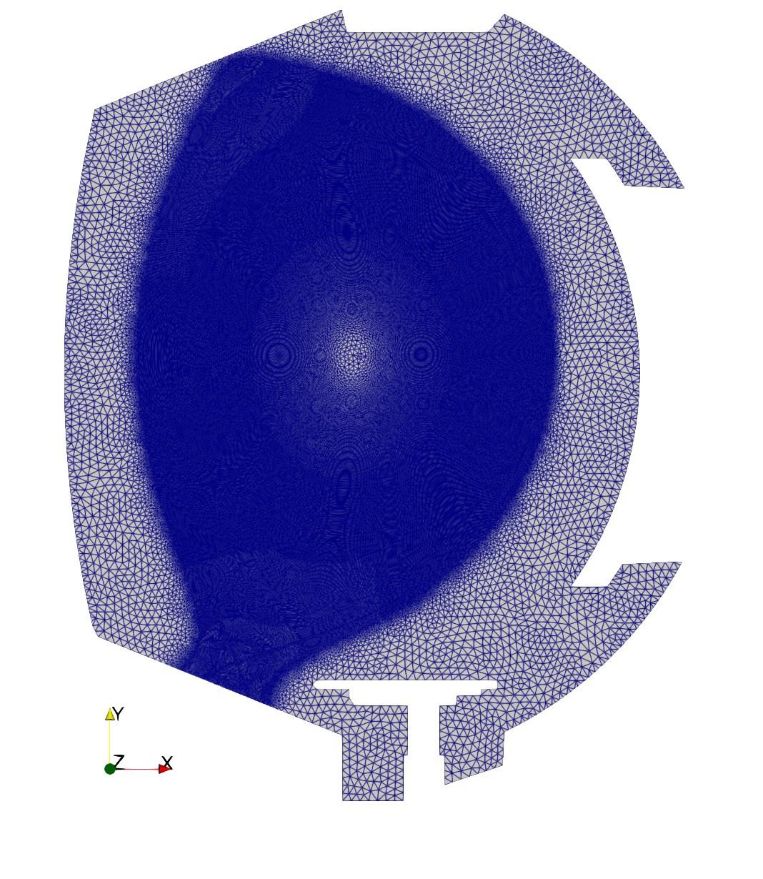 XGC mesh with 611,359 elements and 306, 002 nodes