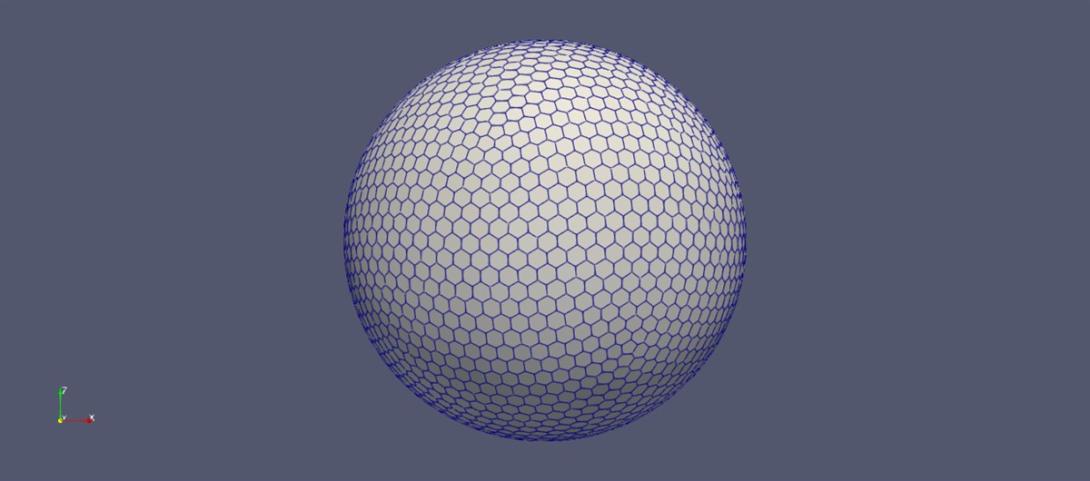 GPU-enabled reconstruction of velocity field based on material point data on a SCVT-based mesh 